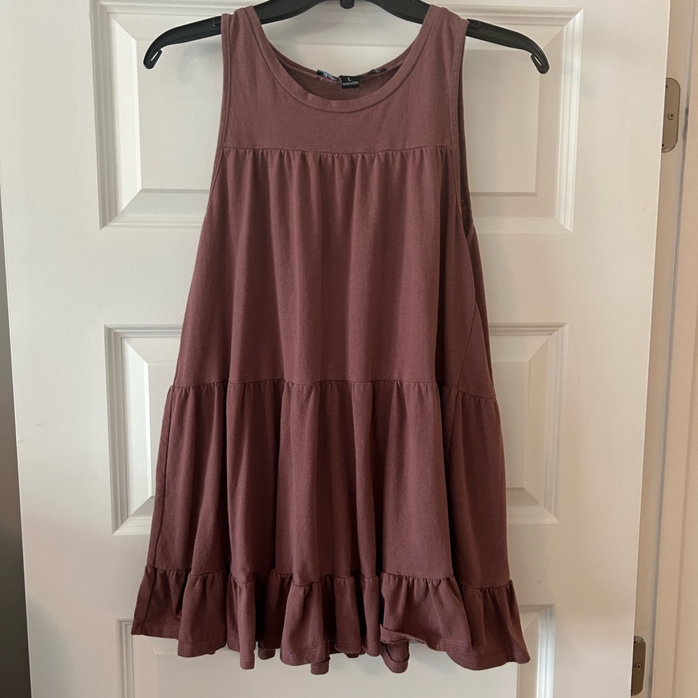 Tiered tank in mauve